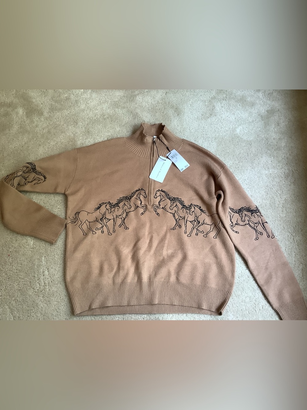 Chelsea & Theodore  1/4 zip sweater. NWT. MSRP $55